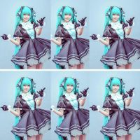 cos假发 VOCALOIV家100CM未来初音miku钢音 梅花 千本樱 黑岩射手 草青色