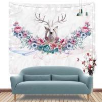 景布ins麋鹿挂布墙布挂毯学生宿舍 民宿房间装饰画床头装饰背景[11月18日发完] 45号 0.7米高*1米宽不送灯