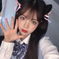 狐妖兽耳毛绒发箍秋冬猫耳狐狸耳朵头饰拍照猫佣头箍发夹猫咪发卡 黑色发夹子