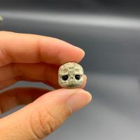 海南星月菩提籽石玉料手工雕刻配件阿呆佛珠文玩手串配饰 阿呆素款13*14mm上下孔