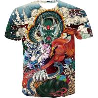 2020夏季新款 龙图腾图案 3D印花短袖 男生个性潮流T恤衫[11月28日发完] 01 S