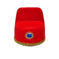 影视唐装皇帝帽明朝官帽乌纱帽展昭武侠帽古代宫廷演出道具状帽 红色 儿童可调节