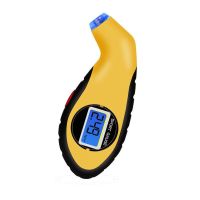 高精度压力数显胎压表检测仪汽车用气压表轮胎压计监测器电子测量[11月13日发完] LED数显胎压表[柠檬黄]