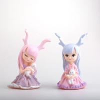 汽车内装饰品摆件一路平安车上创意个性女神款高档车载用品大全女 粉鹿蓝鹿实拍看好