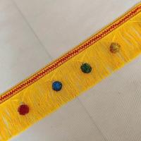 货车驾驶室包顶车顶棚装饰品爱心双个爱心造型美观室内改装挂穗 黄色刺球龙须1米