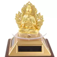 汽车摆件太阳能汽车摆件太阳能千手观音佛像车用旋转车品 太阳能旋转千手观音摆件