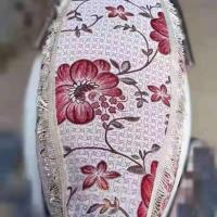 四季通用亚麻布电动车座套耐磨透气款式新颖自行车摩托车座垫 中号 亚麻布四季通用黄方格