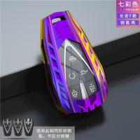 适用2021款长安cs75plus车钥匙套欧尚x5x7unit逸动dt壳cs35扣cs55 F款-七彩色[单壳]