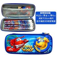[多款选择]文具盒男女童小学生笔盒笔袋男童儿童卡通铅笔盒女生 特价布面立体超级二层飞侠