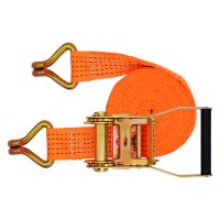 重型货物捆绑带加厚耐磨收紧器 万能汽车用拉紧器绷带货车紧固器 2米长 25mm宽 棘轮双钩 锦纶