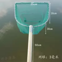 小眼抄网全套捞鱼抄鱼捕鱼网钓鱼网兜捞网超硬鱼网鱼护抄网二合一 手柄长50厘米