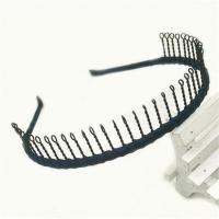 韩版发箍带齿防滑韩国简约布艺头饰发卡洗脸面膜细头箍带梳压发饰 藏蓝色