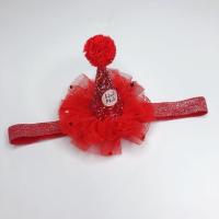 0-36个月韩国婴儿发带发饰礼盒套装新生婴儿童生日百天公主头花饰 红色小礼帽发带单条装