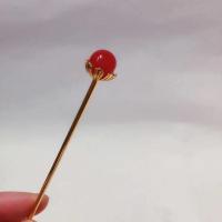 汉服发冠发簪头饰 男女通用束发头冠饰品 单个金发簪 合金保色