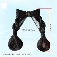 [发箍假发一体式全发丝麻花花千骨手残党新手懒人儿童发包古风汉 蝴蝶双股环