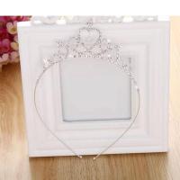 女童发箍节日演出发饰生日皇冠女孩花童婚纱配饰发箍王冠头箍饰品 KC-9款(银色) 简装