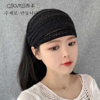 发带女洗脸简约韩国头饰发箍百搭外出遮白发盖碎发发卡宽边头发饰 气质黑