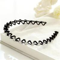 饰品发饰女士夏季用发箍水钻发卡波浪形卡子 银白