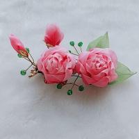 高贵古风发夹气质一字夹仙气流苏横夹中号马尾夹水晶弹簧夹头饰品 图二