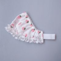 婴儿帽子0-3-6个月空顶夏天单层薄款女宝宝凉帽气门公主护囟门帽 草莓空顶帽 XS[建议0-3个月宝宝]