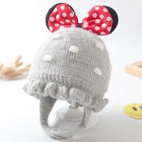 女宝宝公主帽假发帽婴儿帽子秋冬季辫子帽新生儿冬天婴幼儿毛线帽 MXXDD055-灰色 建议0-12个月(38-48cm)