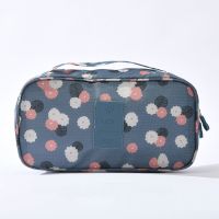 旅行收纳袋文胸内衣内裤收纳包袜子整理袋家用防水便携布艺整理袋 经典款-蓝色花朵款