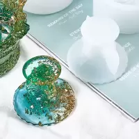 水晶皇冠三件套收纳盒古蝉凰水晶滴胶diy材料模具摆台皇冠 滴胶模 水晶皇冠收纳盒收纳盒-底座