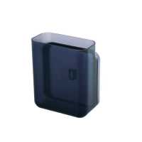 塑料遥控器收纳盒墙壁挂粘贴透明挂墙摇控器橱柜挂盒大号整理挂架 小号淡紫_J