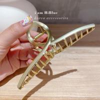 豹纹发夹韩国优雅气质鲨鱼夹后脑勺抓夹法式复古夹子头饰大号发抓 K050-金属抓夹