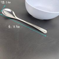 100支挖吃西瓜用的勺子金属小勺子不锈钢一次性铁汤勺子批发 中号花边勺 100支装
