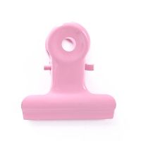 夹子文具手帐燕尾复古彩色试卷大号票据学生小金属钢件镂空长书办 粉色金属夹