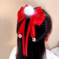 中国风蝴蝶结流苏发夹甜美长飘带仙女公主汉服头花古风发饰 小童铃铛蝴蝶结