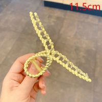 夏季发饰珍珠抓夹合金重工高品质大号水钻发夹后脑勺盘发鲨鱼夹 麻花抓夹