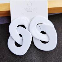 2020新款欧美潮人夸张长款耳环大方大气耳坠时尚气质名媛耳饰耳坠 短款白色