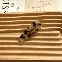 日系ins简约百搭豹纹一字夹鸭嘴夹少女学生刘海发卡侧边夹醋酸板 米豹纹一个