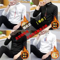 加绒加厚摇粒绒]秋冬季中老年外套男立领加肥大码胖子夹克男棉服 皇冠款红色[不加绒] 半高领随机发 M 80-105斤