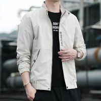 春季男士薄外套春秋装棒球服薄夹克短款修身型风衣青年学生装韩版 J777 卡其色 随机发库存T恤慎重拍