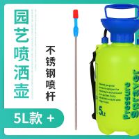 园艺喷水壶浇水浇花压力消毒喷壶洗车高压农用小型手动气压喷雾器 5L不锈钢喷杆