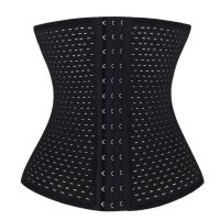 收腹带瘦身束腰产后塑腰收腰带燃脂减肚子腰封美体薄款紧身塑身衣 黑色3排13扣(25cm) XS