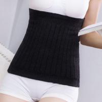 360度羊羔绒护腰加厚保暖护腰冬季护肚子肚围男女士腰部防寒暖胃 不加绒款黑色 [70-180斤均可穿戴]