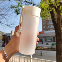 夏天便携塑料水杯皮卡丘少女心学生韩版可爱杯子ins原宿随手杯女 塑料杯450毫升[无图案杯]