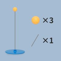 弹力软轴乒乓球训练器儿童青少年单双自练儿童缓解视力办公室神器 [圆款]3乒乓球+1弹杆80CM