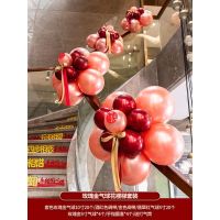 结婚楼梯扶手装饰男方婚房布置套装女方婚礼新房花束气球婚庆用品 玫瑰金气球花楼梯套装