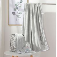 毛巾浴巾两件套超强吸水不掉毛[12月1日发完] 灰色 一条毛巾装尺寸35cm*75cm