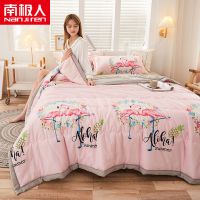 南极人空调被夏凉被双人夏天薄被子春秋被芯夏季单人学生儿童夏被 EB花火烈鸟 90x140cm[儿童被]