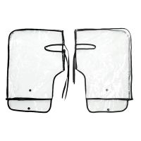 电动车手套冬季摩托车手把套踏板三轮车防风防水保暖防寒加厚护手 黑色大口防御外壳