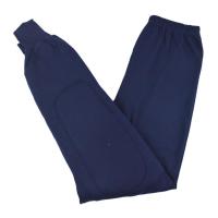 中老年护膝秋裤男女全棉线裤带加厚加长护腿高腰大码防风抗寒秋冬 男护膝 深蓝色 XXL建议腰围2尺3-2尺7