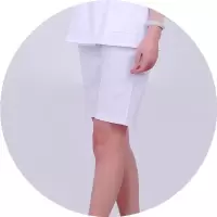 护士短裤白色夏季薄款弹力松紧腰大码裤子夏装工作裤女护士裤 白色 短裤 S