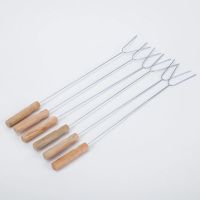 烧烤工具烧烤签子 配件 不锈钢U型叉鸡翅叉火腿叉子烧烤叉 烧烤叉五支装