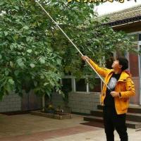 摘水果采摘器苹果枣柿子高空摘果器摘果神器多功能采果伸缩杆加长 2.1米白杆.送镰刀.钩子.布袋 铁镀锌摘头